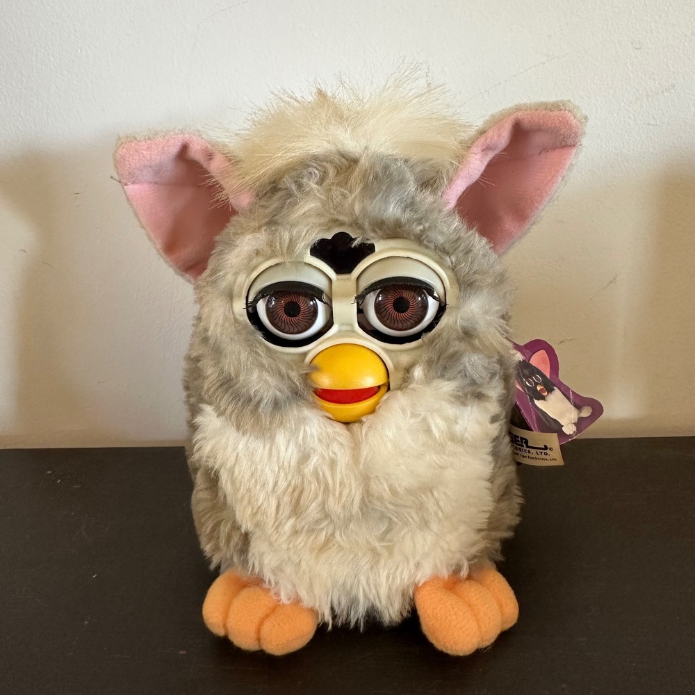Vintage 1998 Tiger Electronics Furby Model 70-800 Wolf Grey White Not Working